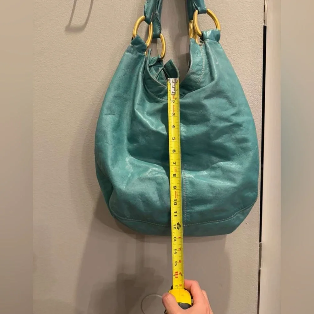 Miu Miu Turquoise Green Leather Tote Bag